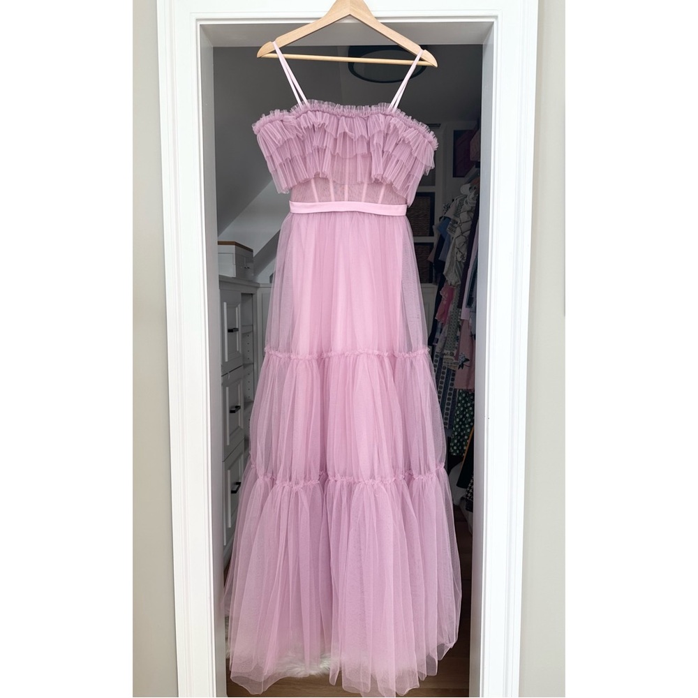 Charmante Off-the-Shoulder Tulle Gown